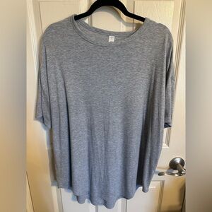 Old Navy Women’s Ultralite Heather Gray Relaxed Fit Short Sleeve Tee, Sz M